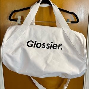 Glossier LIMITED EDITION White Duffel Bag
